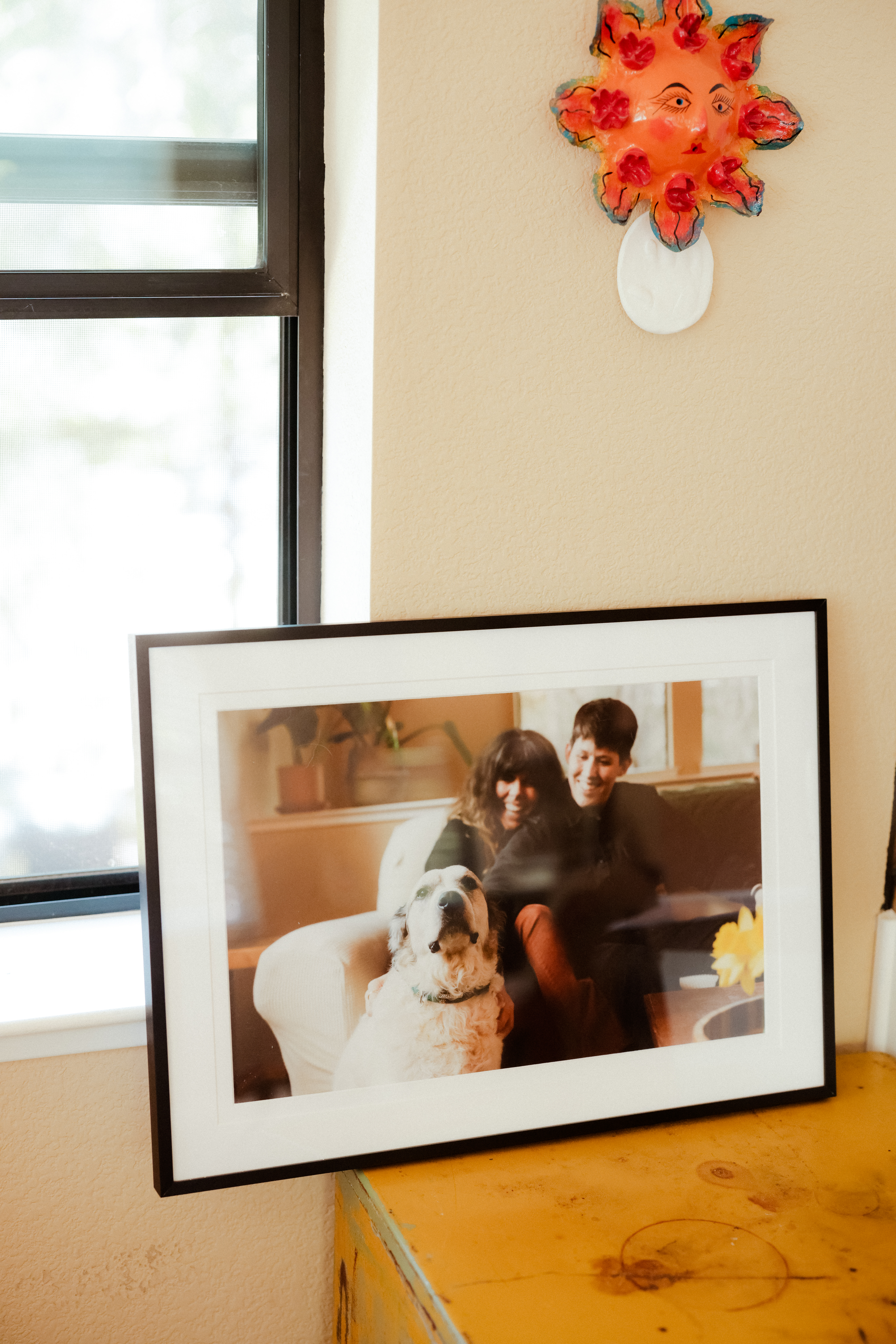 At Home Photoshoot: A family photoshoot framed (including a cute pooch!)