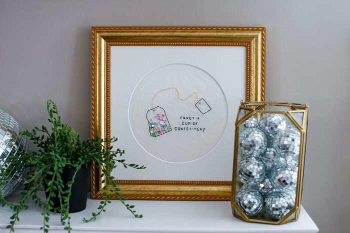 Framing Your Cross-Stitch & Embroidery Art: A cute embroidery piece, finished and framed. 