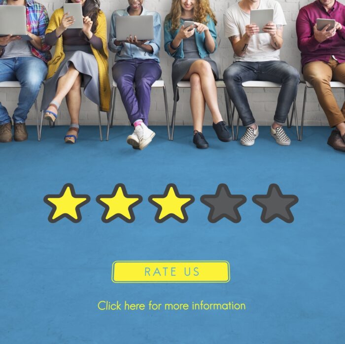 A close up graphic of good reviews