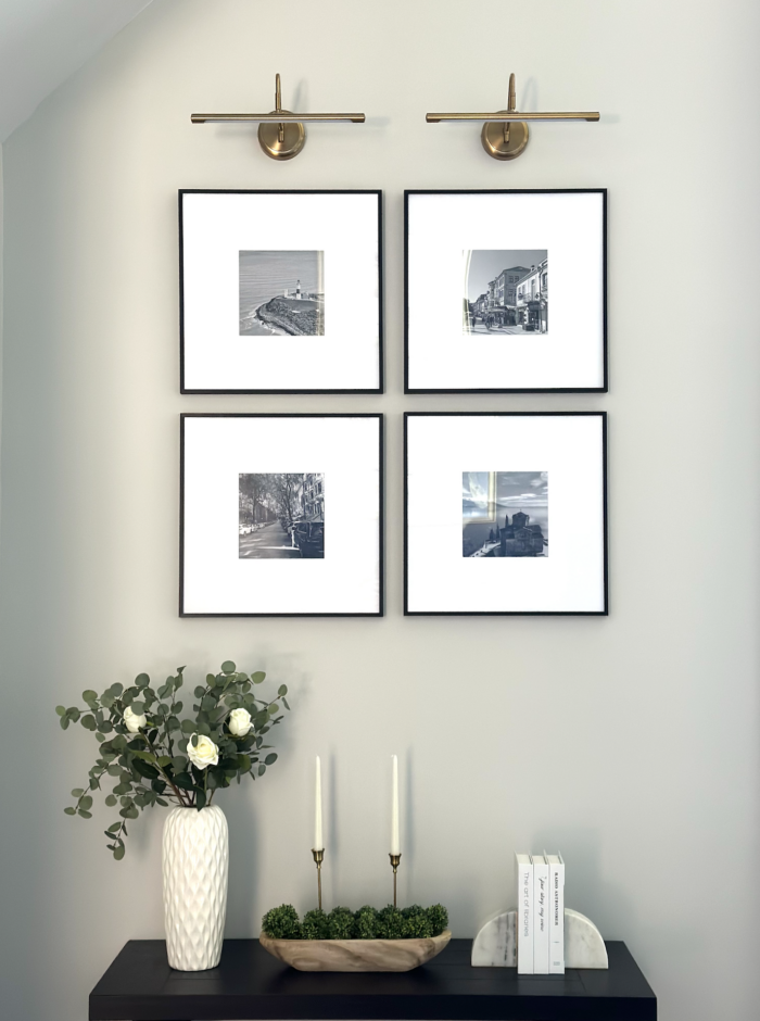 How To Open A Picture Frame - Safely & Properly: close up of a grid style gallery wall