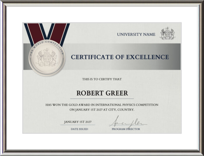 Certificate Frames 101: Framed certificate 