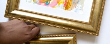 Gold Frames with colorful art