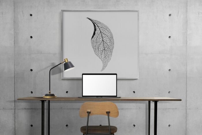 Big Wall Art: Oversized art above a desk