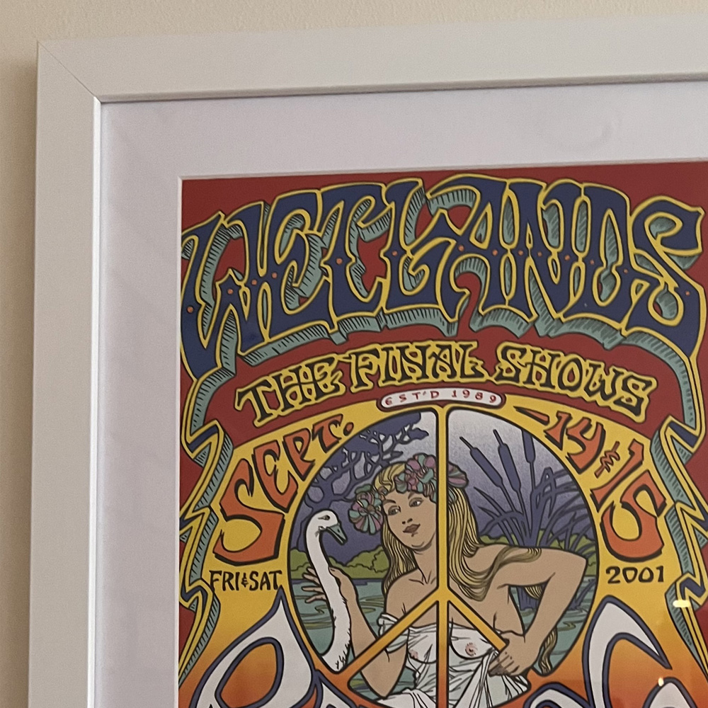 Concert Posters & Band Posters: A gig poster framed