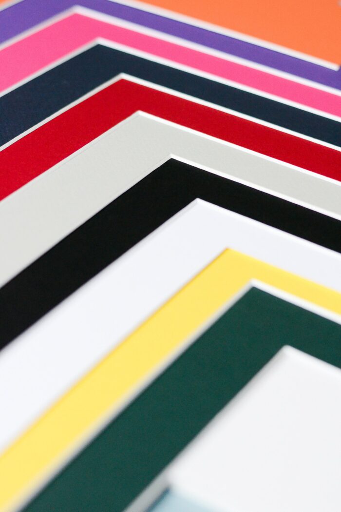 Colorful Picture Frames: A variety of colorful matboards