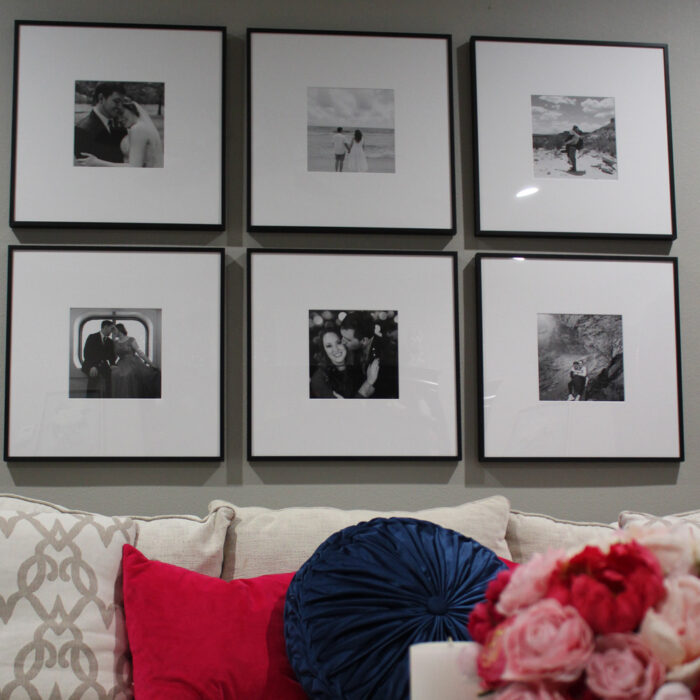 Hip To Be Square: A Guide To Square Picture Frame & Art Trends - A square 2 x 3 grid gallery wall 
