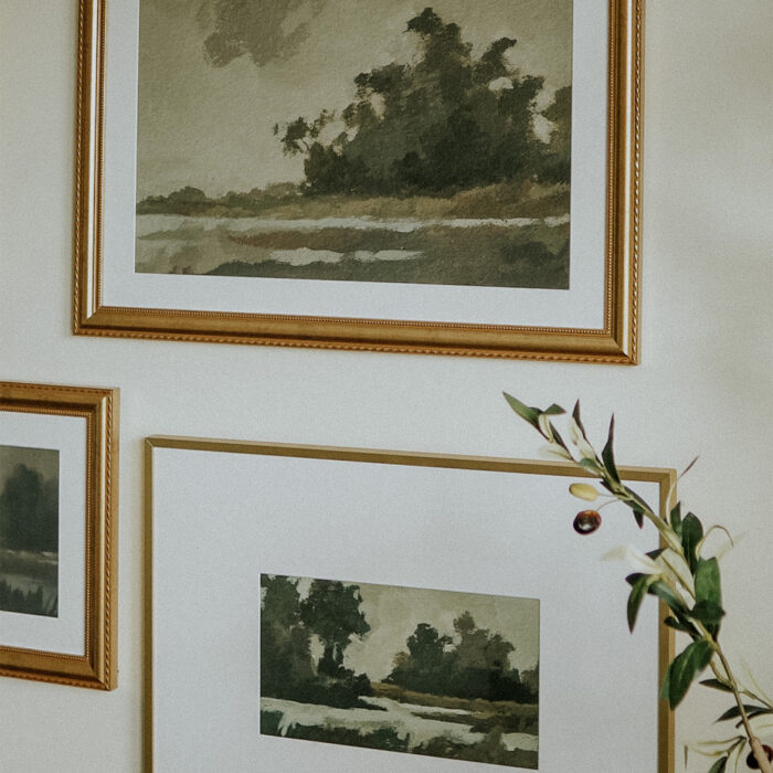 Frames for Artwork: Landscape paintings framed in Granby in Gold.  