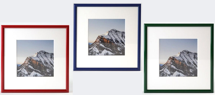 Hanover Frame Style in Red, Blue, & Green