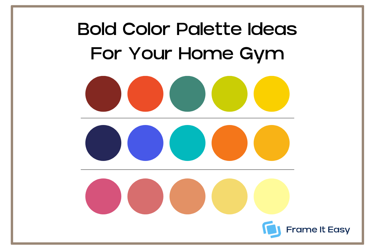 Bold Color Palette For Home Gym