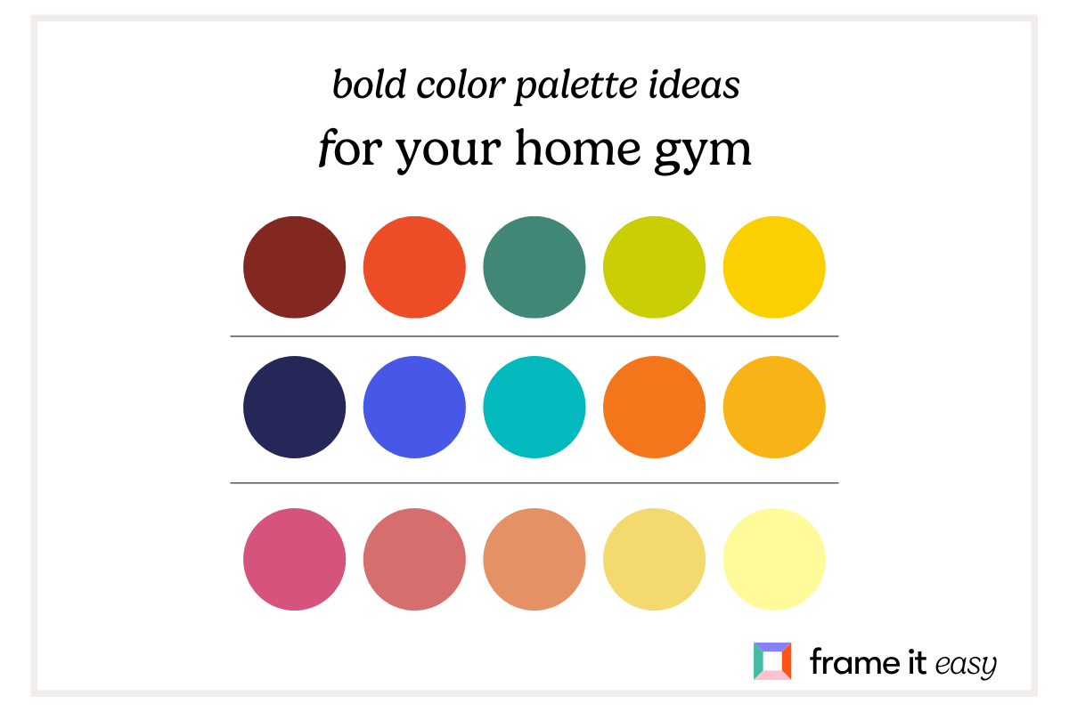 Get Creative & Get Fit: Home Gym Decor Ideas 6 Bold Color Palette For Home Gym