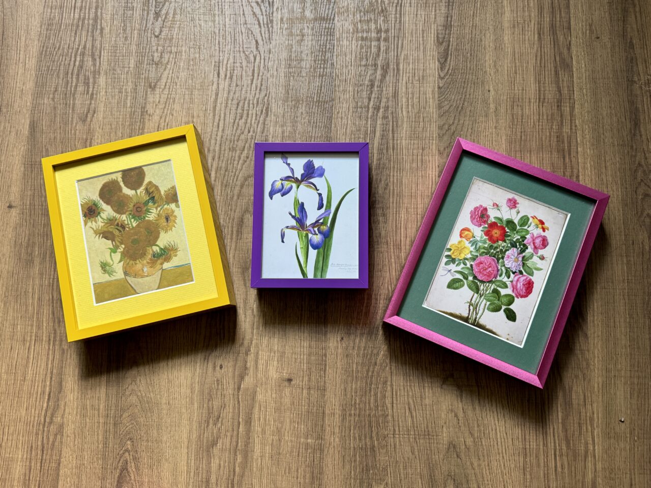 colorful picture frames with bright art