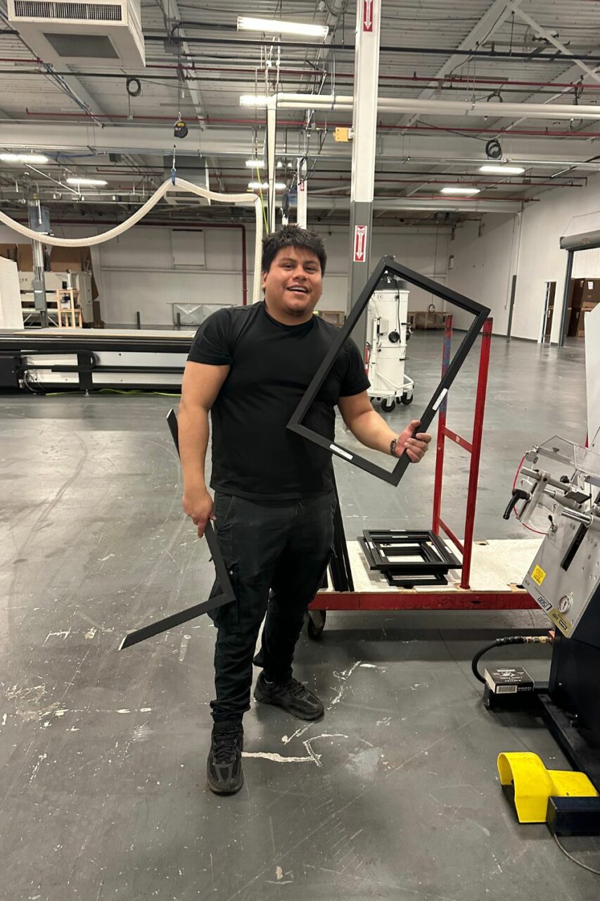 Anthony and his frame!