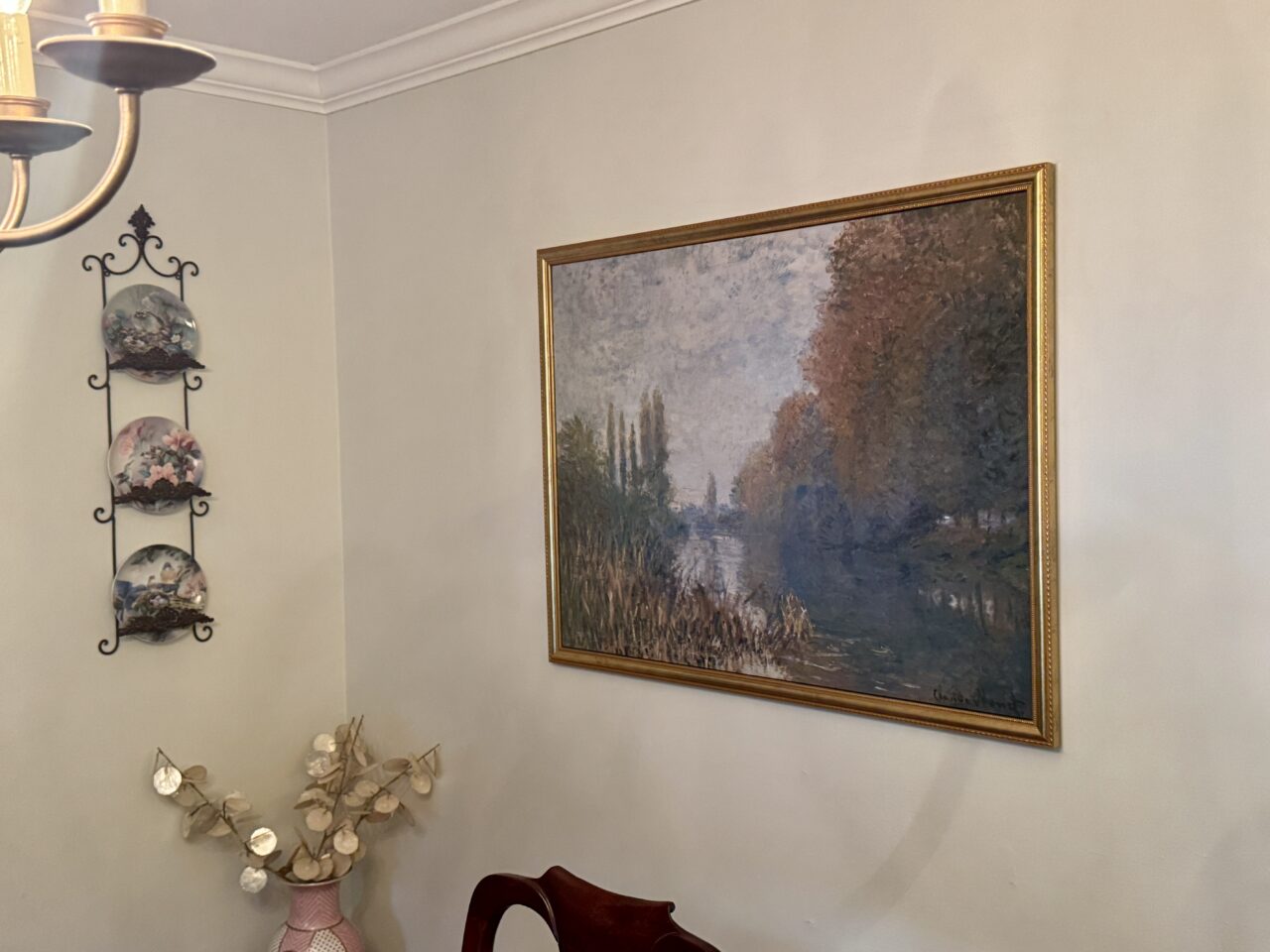 Monet art print custom framed