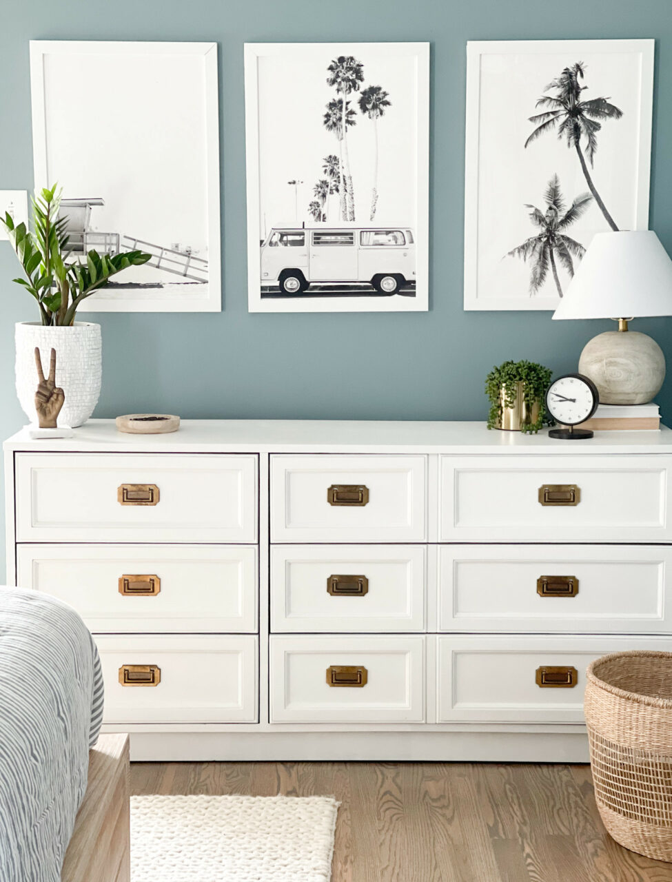 Triptych of coastal prints 
