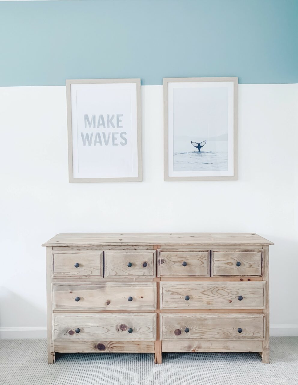 coastal art frames in whitewash frames