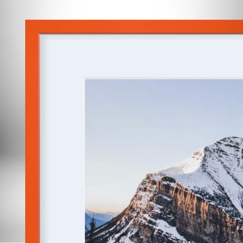 orange  picture frame