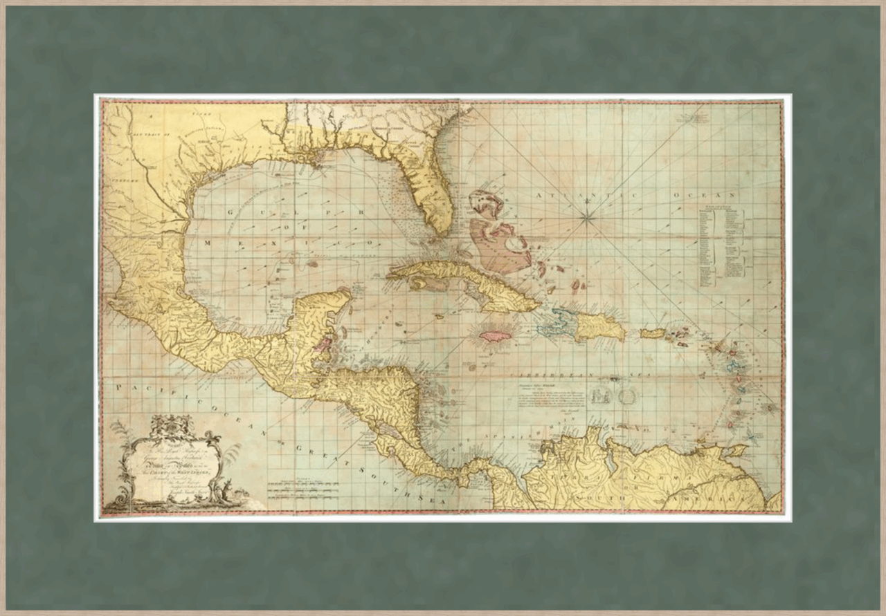 Framed Nautical Map