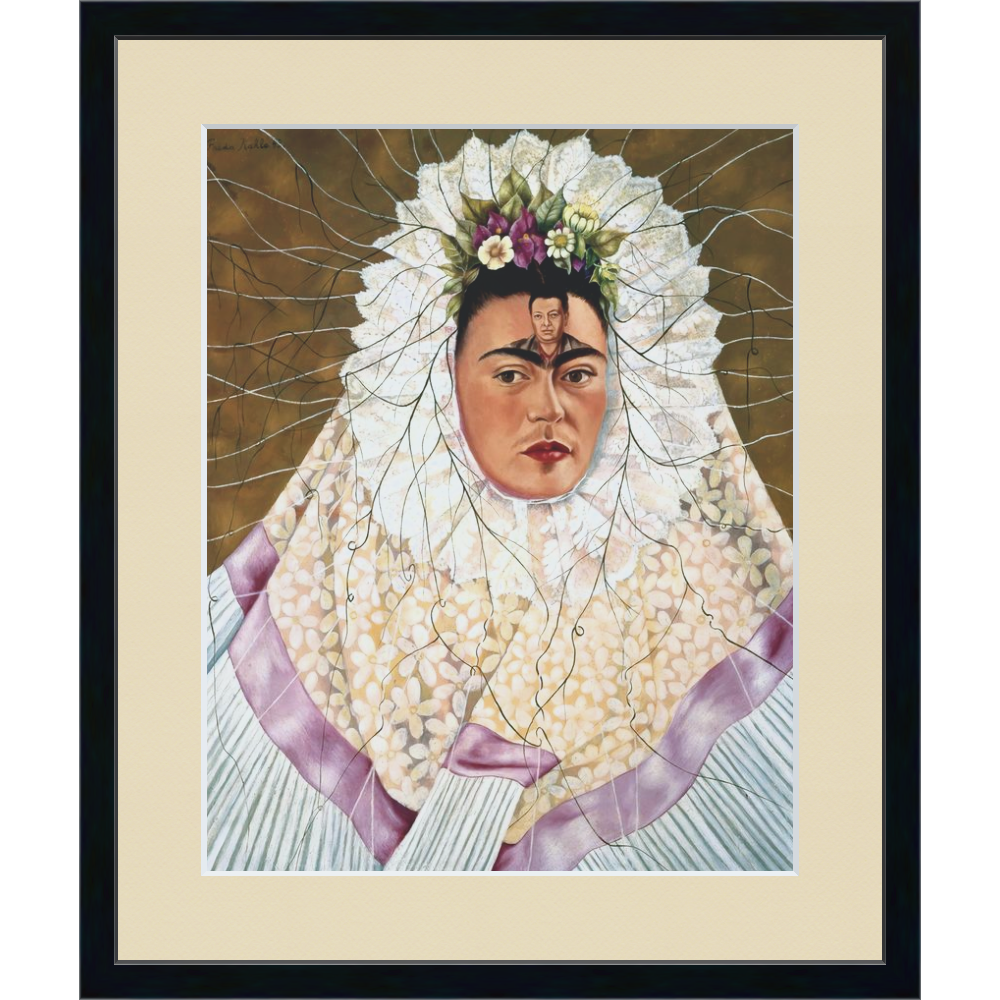 framed Frida Kahlo art