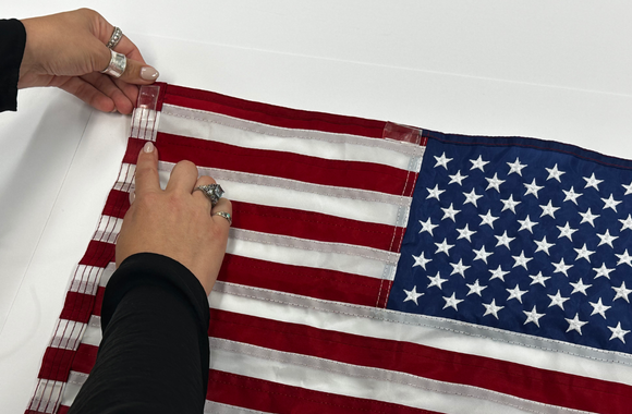 how to mount a flag for framing