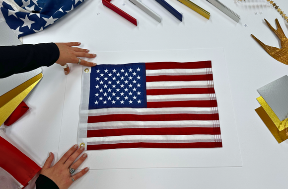 how to mount a flag for framing