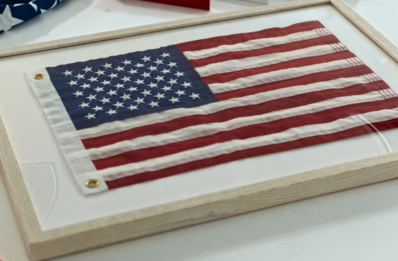custom framed American flag