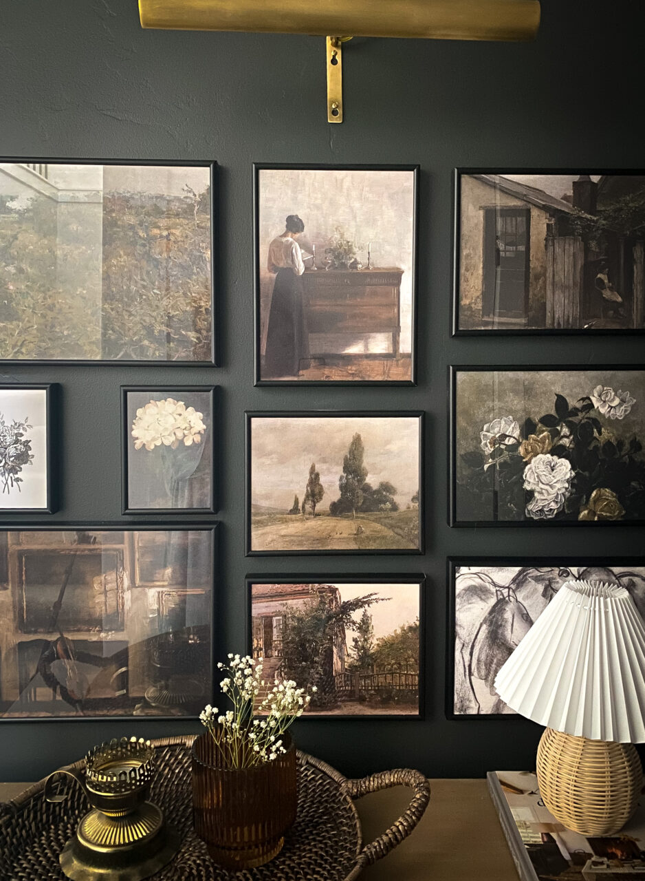 Gothic Home Decor: Dramatic Style Meets Modern Chic 7 gallery wall of moody picture frames