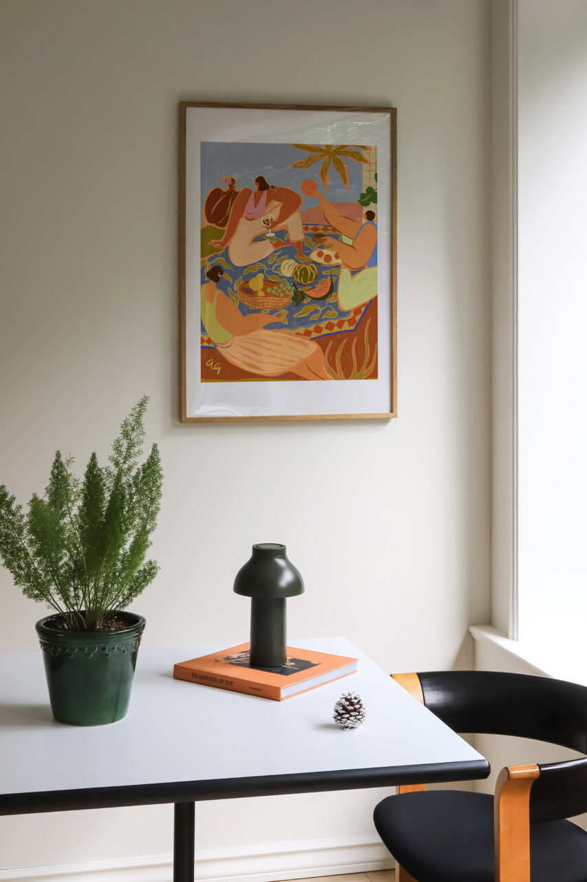 How to Clean Picture Frames (Plus Easy Maintenance Tips) 17 colorful print in a wood picture frame