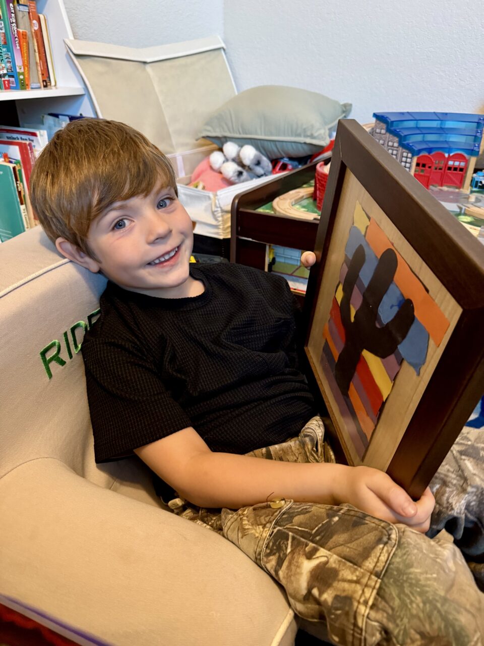 Picture Frame Gifts by Budget: Thoughtful Ideas for Every Price Point 2 kid's art framed in a rustic picture frame