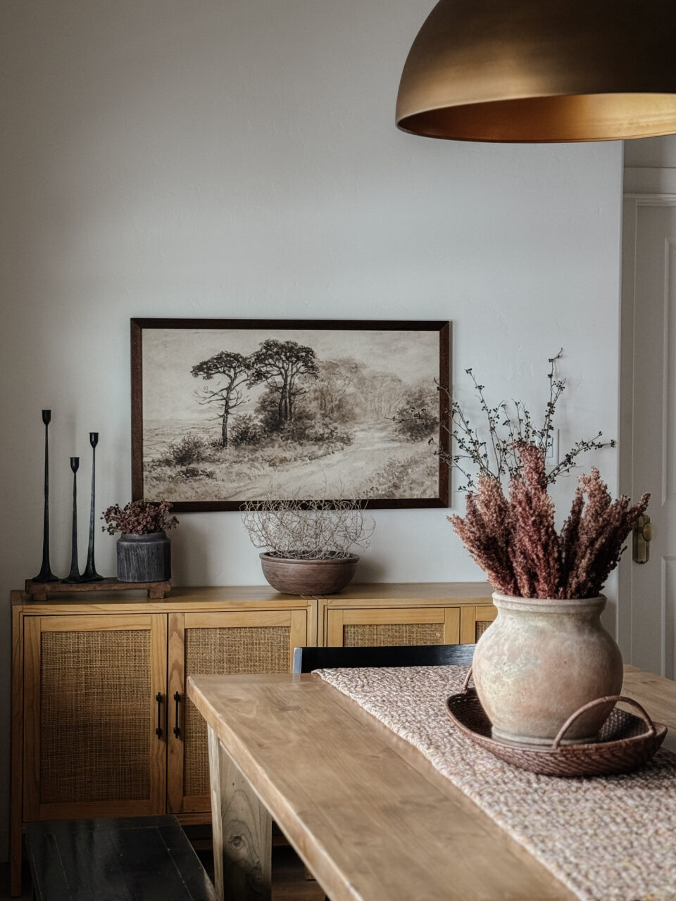 3 Ways US-Made Framing Mitigates Supply Chain Risk 2 large picture frame in dining room