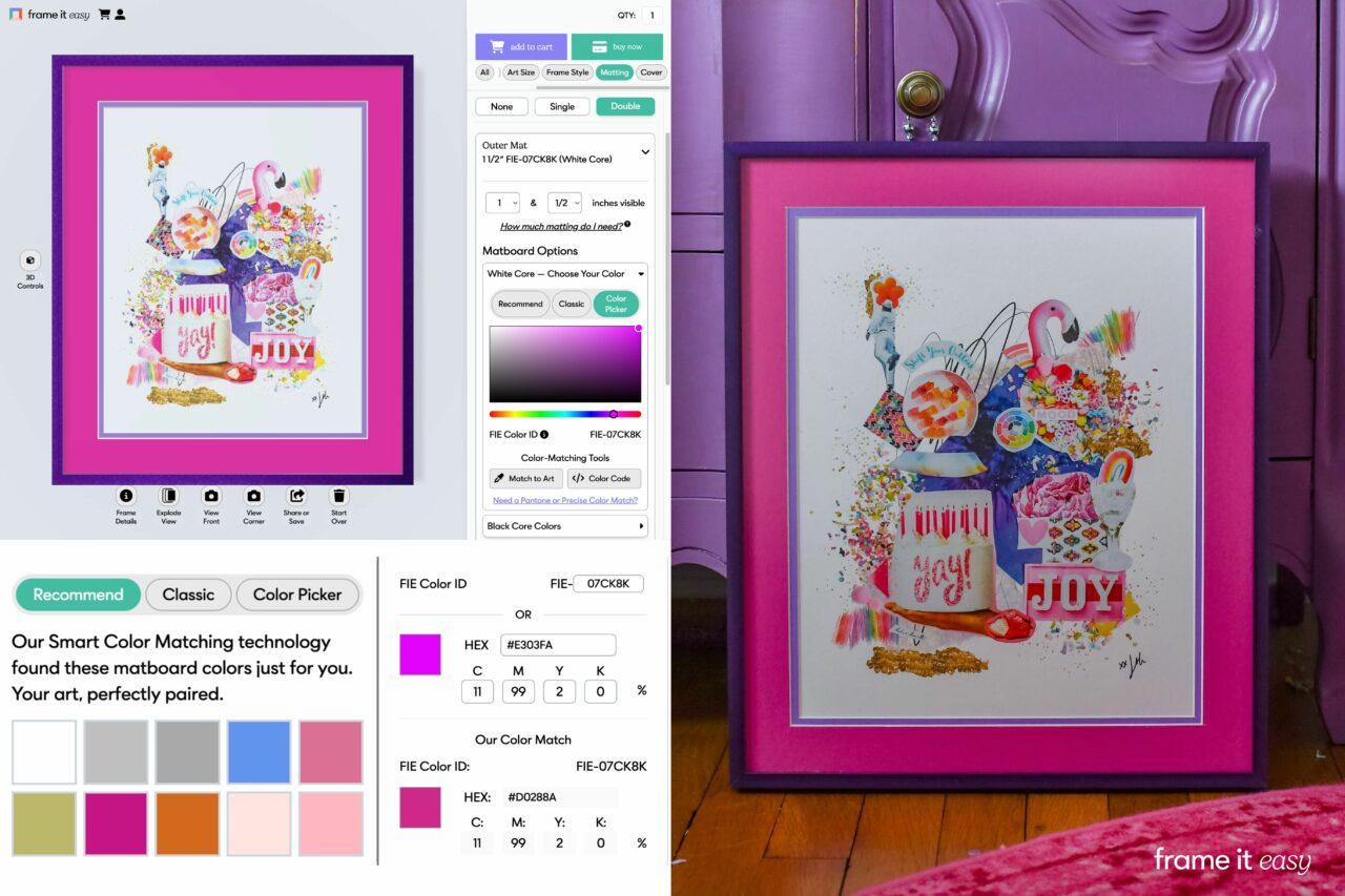 How to Frame Colorful Art Without Losing Its Impact 7 Matboard Designer for custom picture framing colorful art