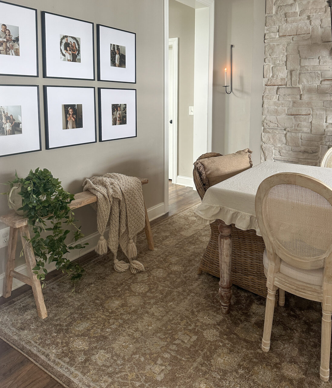 Color Confidence: Framing Beyond Black and White 20 black and white gallery wall in dining room