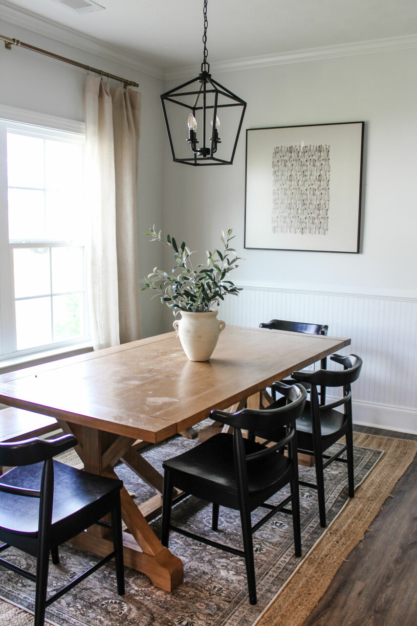 Single Mat vs Double Mat: Which Is Right For My Artwork? 6 dining room with one large piece of wall art