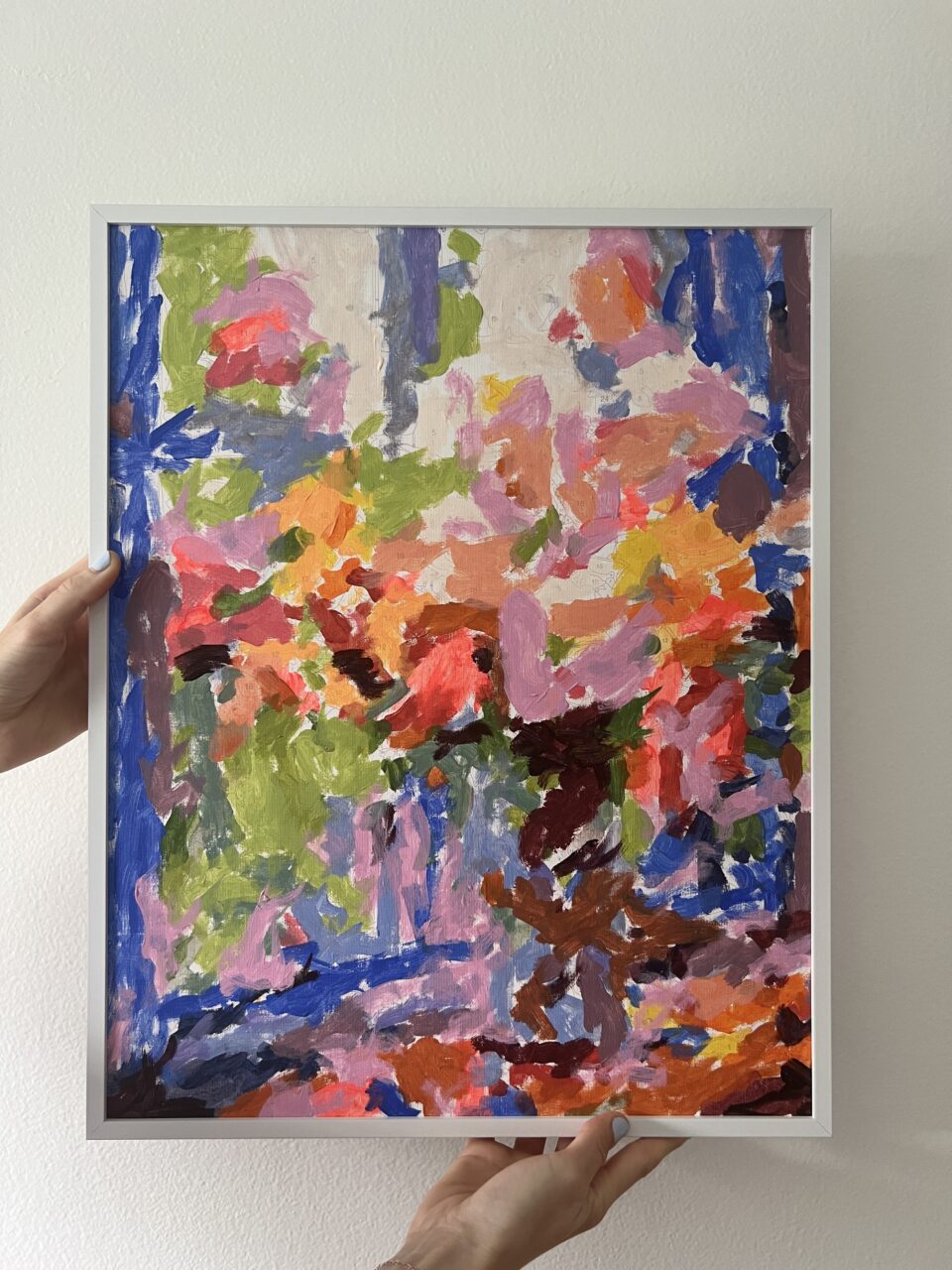 How to Price Art: A Simple Guide for Artists 8 colorful art print in a silver frame