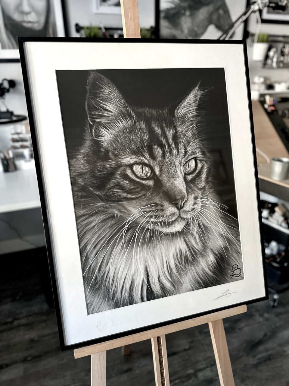 How to Price Art: A Simple Guide for Artists 7 pencil drawing of a cat