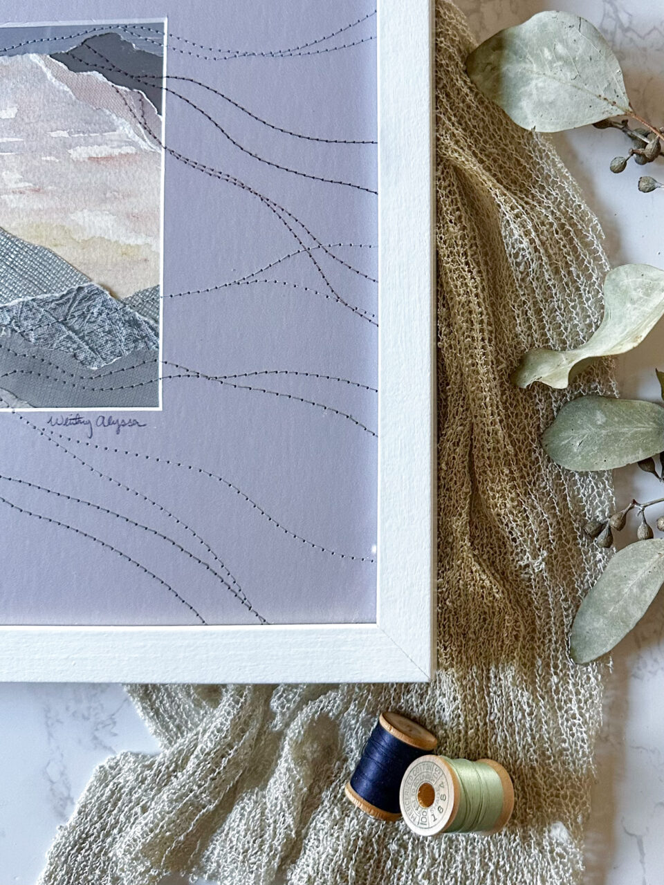 DIY Matboard Ideas: Crafty and Creative Ways to Decorate Matting 10 custom stitched matting