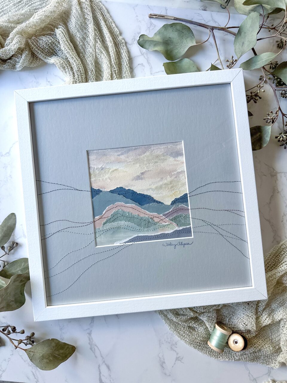 DIY Matboard Ideas: Crafty and Creative Ways to Decorate Matting 11 custom stitched matting