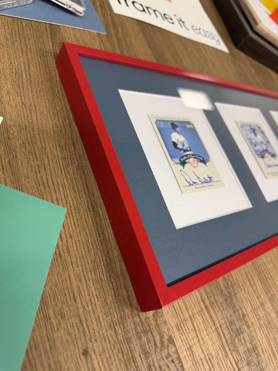 Collection & Award Framing: Trading Cards, Pins, Vynils, & More 13 baseball card collection framed