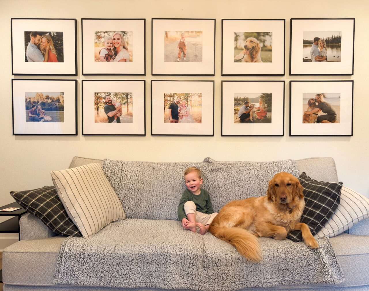 Standard Frame Sizes: A Practical Guide for Framing Art 12 gallery wall above the couch