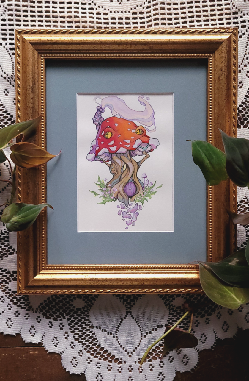 Affordable Custom Frames for Students (Yes, Really) 12 gold picture frame with matting and art print
