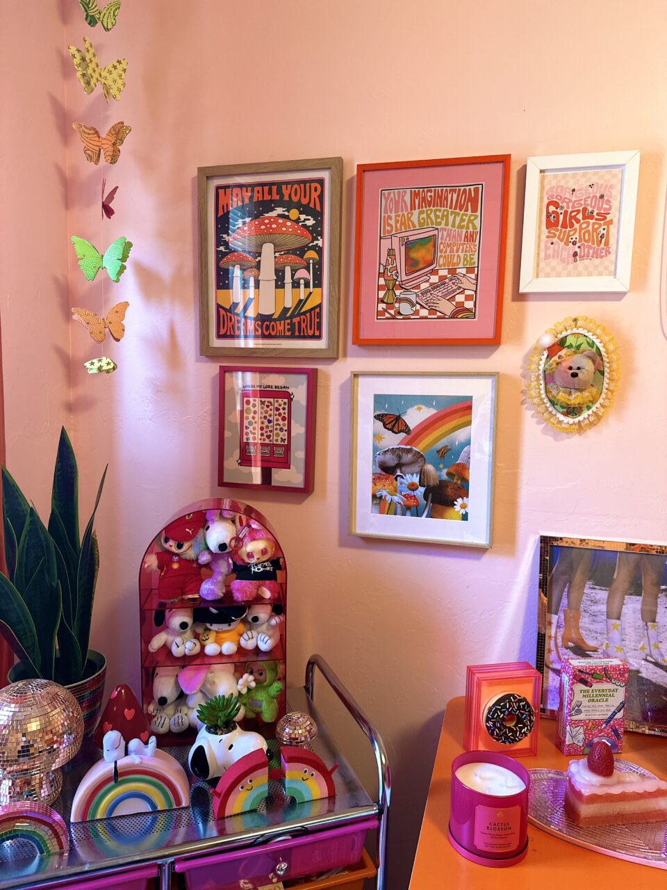 Affordable Custom Frames for Students (Yes, Really) 19 frame on an eclectic gallery wall
